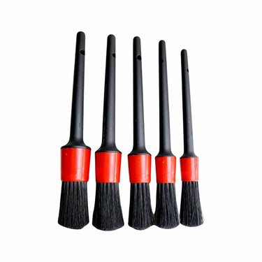 5 PIECE SOFT BRISTLE, WOOD HANDLE WHEEL, LUG NUT, & INTERIOR BRUSH SET - Rugged Restore